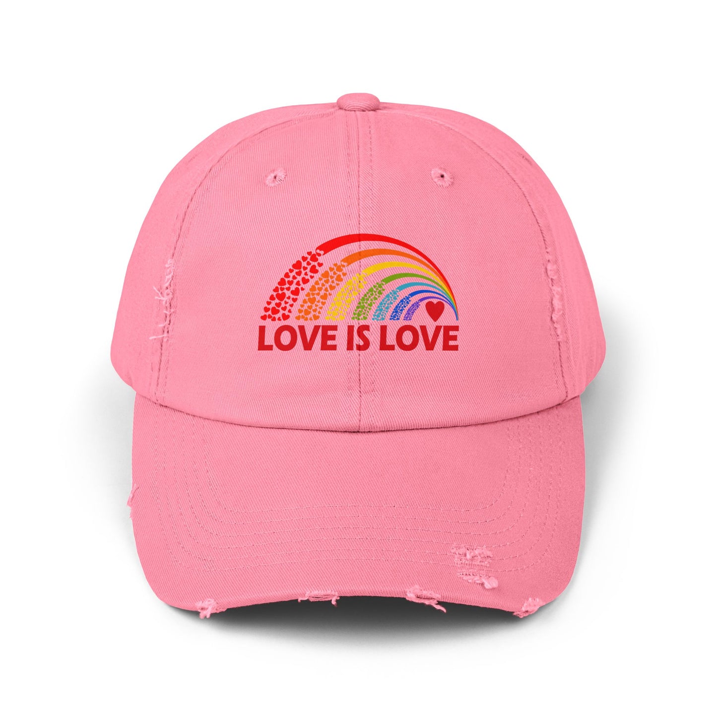 Love is Love - Unisex Distressed Cap