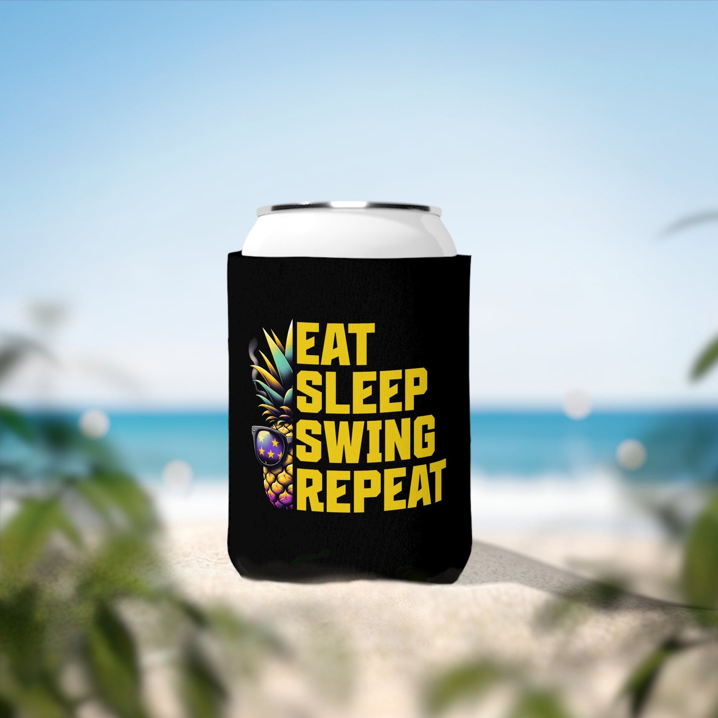 Eat Sleep Swing Repeat - Can Koozie