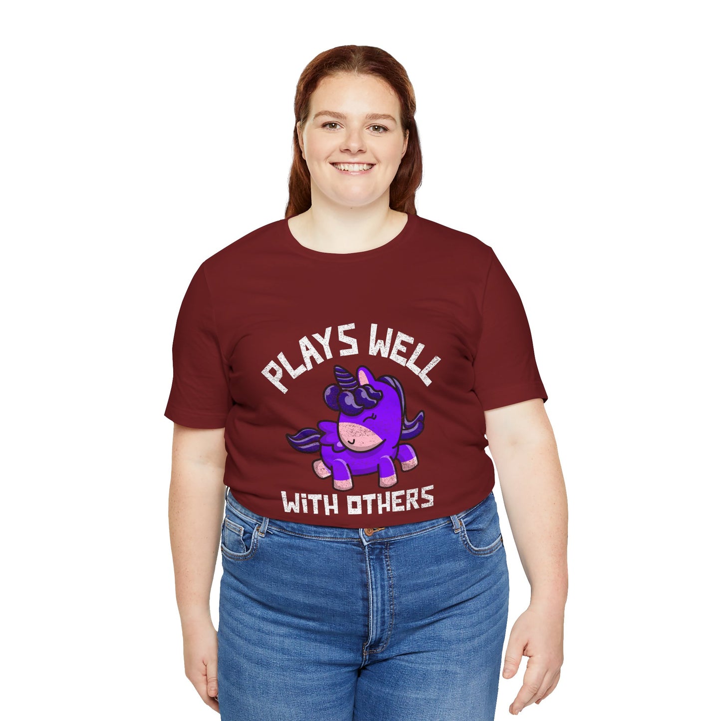 Plays Well With Others (Unicorn) - Unisex T-Shirt
