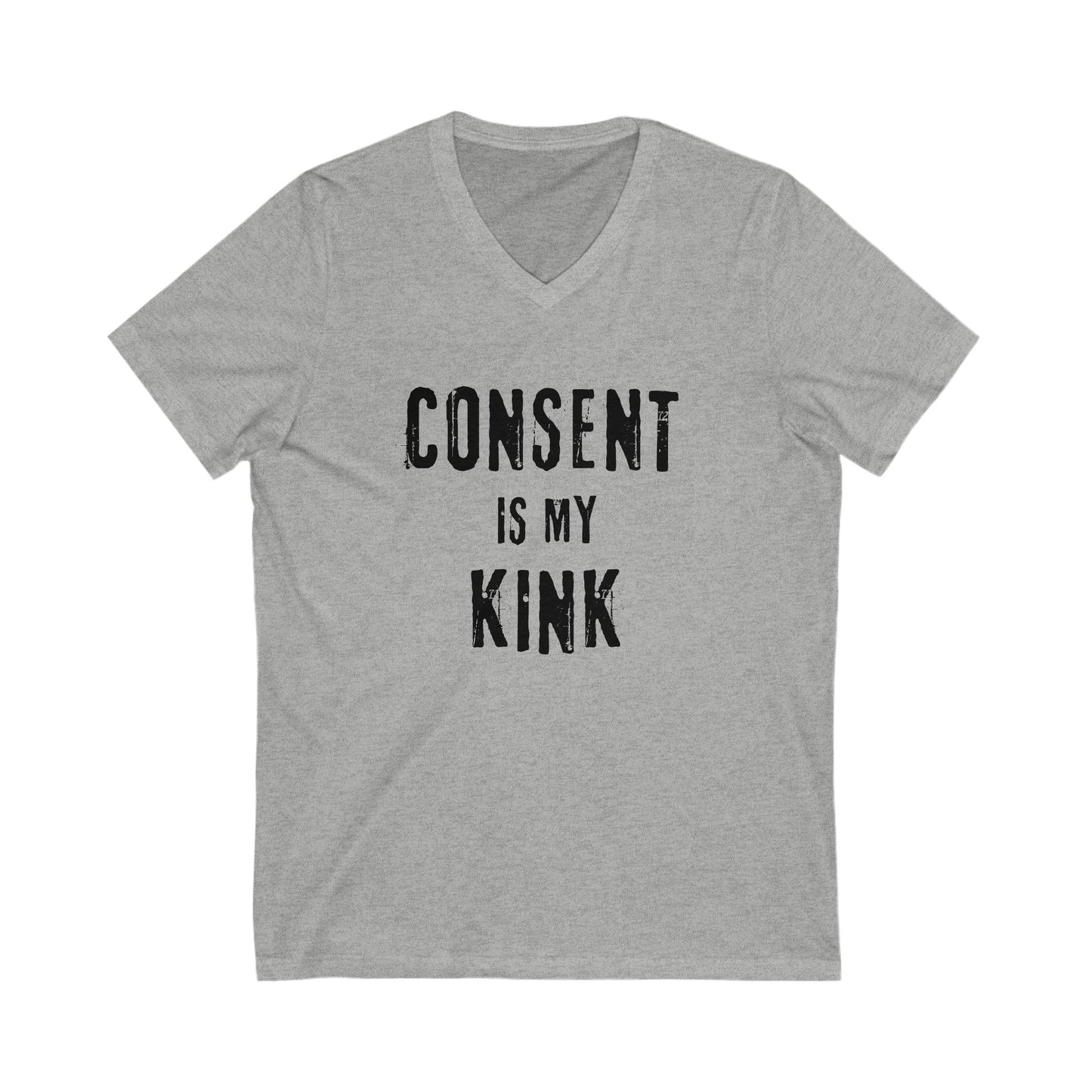Consent is my Kink - Unisex Jersey Short Sleeve V-Neck Tee