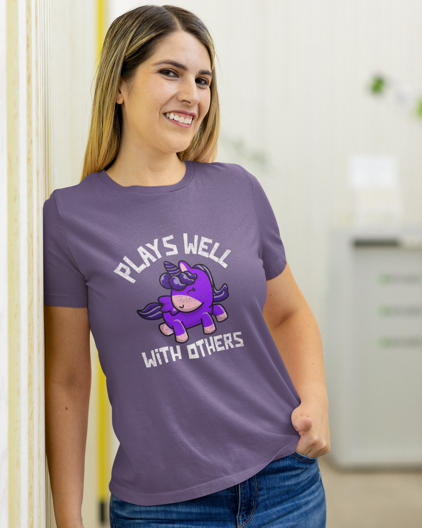 Plays Well With Others (Unicorn) - Women's T-shirt
