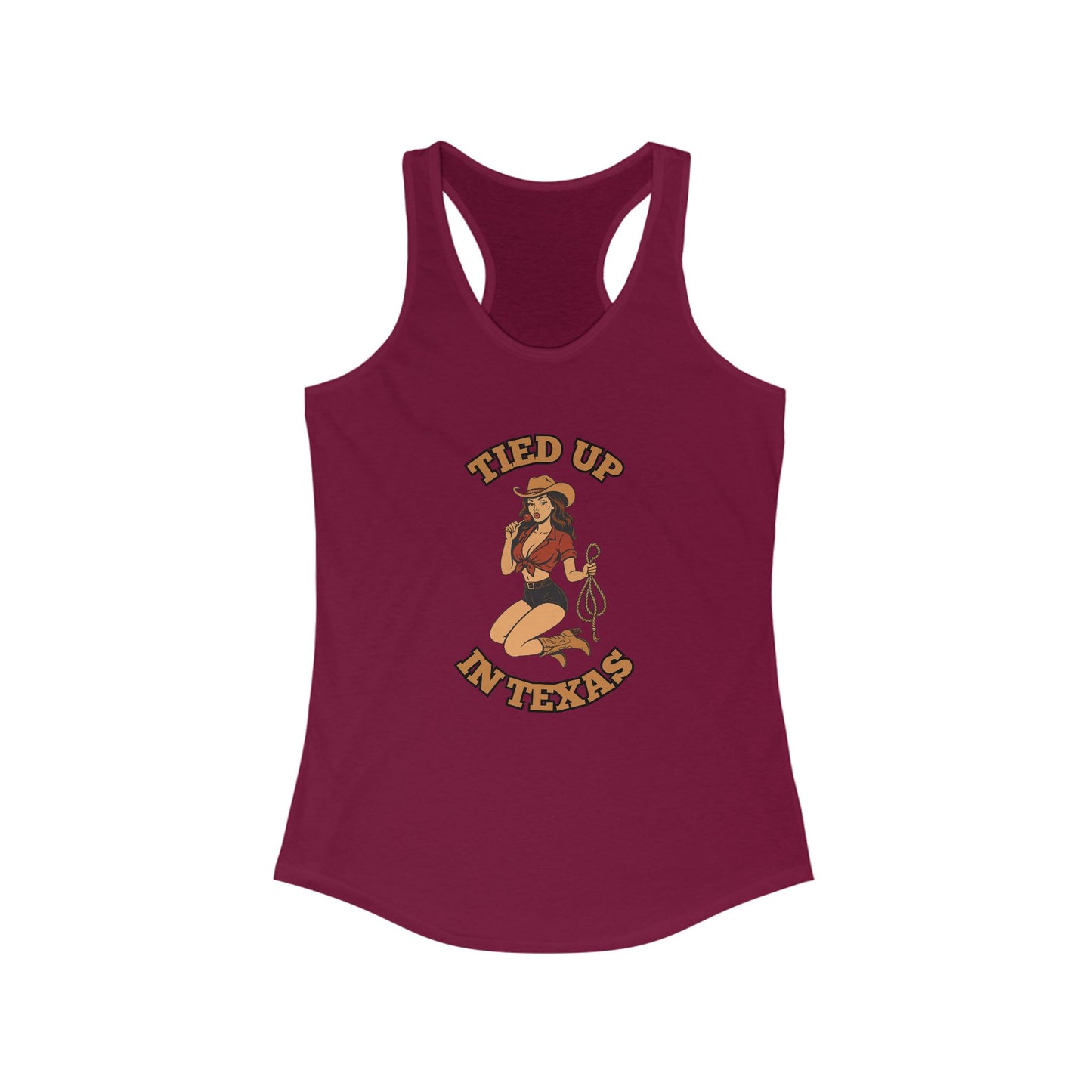 Tied Up in Texas - Women's Ideal Racerback Tank