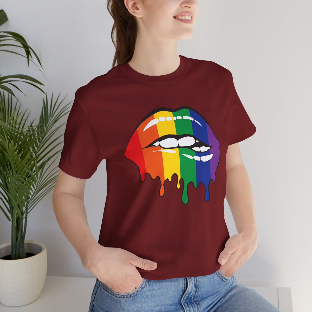 Biting Lips Rainbow Pride - Unisex T-Shirt