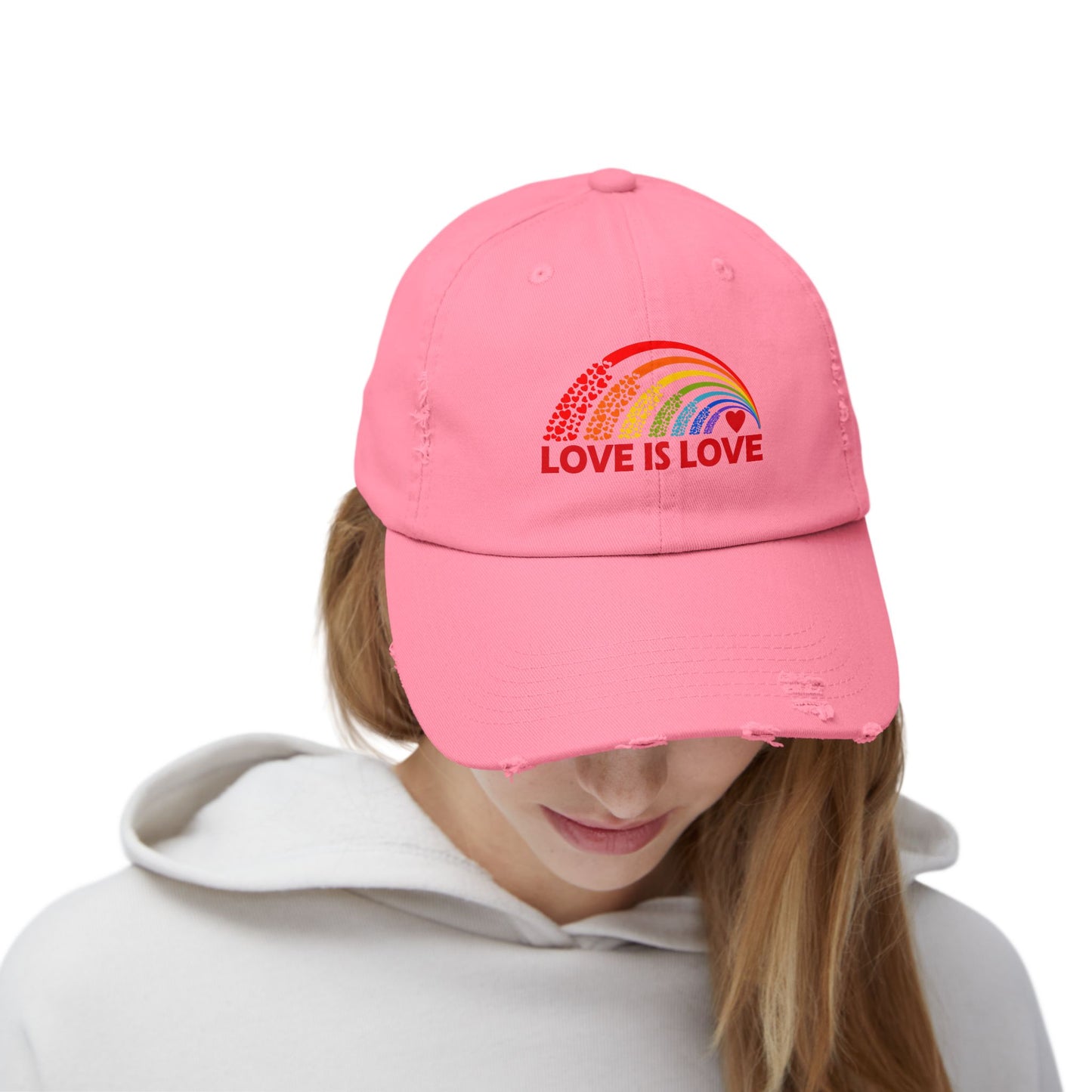 Love is Love - Unisex Distressed Cap