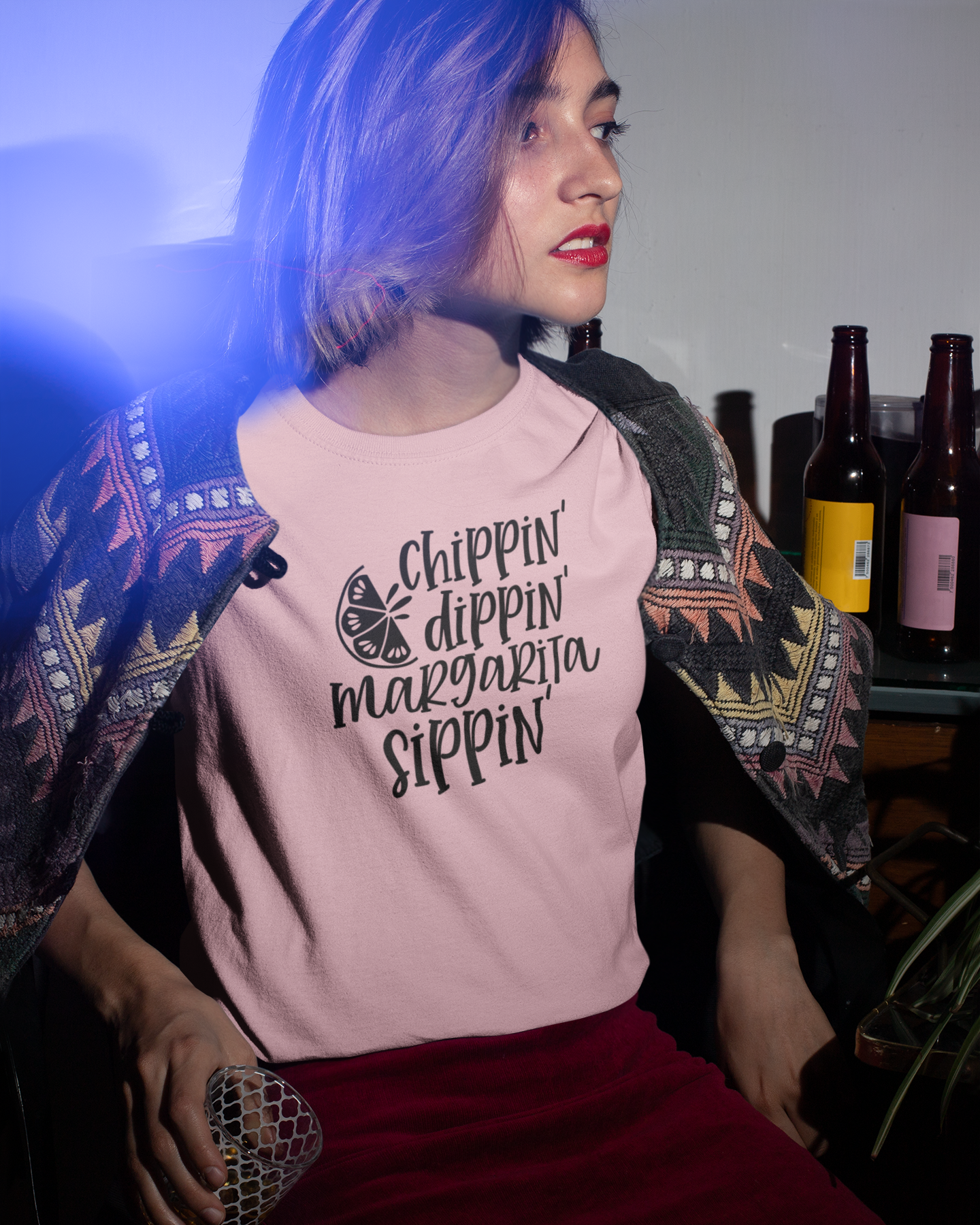 Chippin', Dippin' and Margarita Sippin' - Women's T-shirt