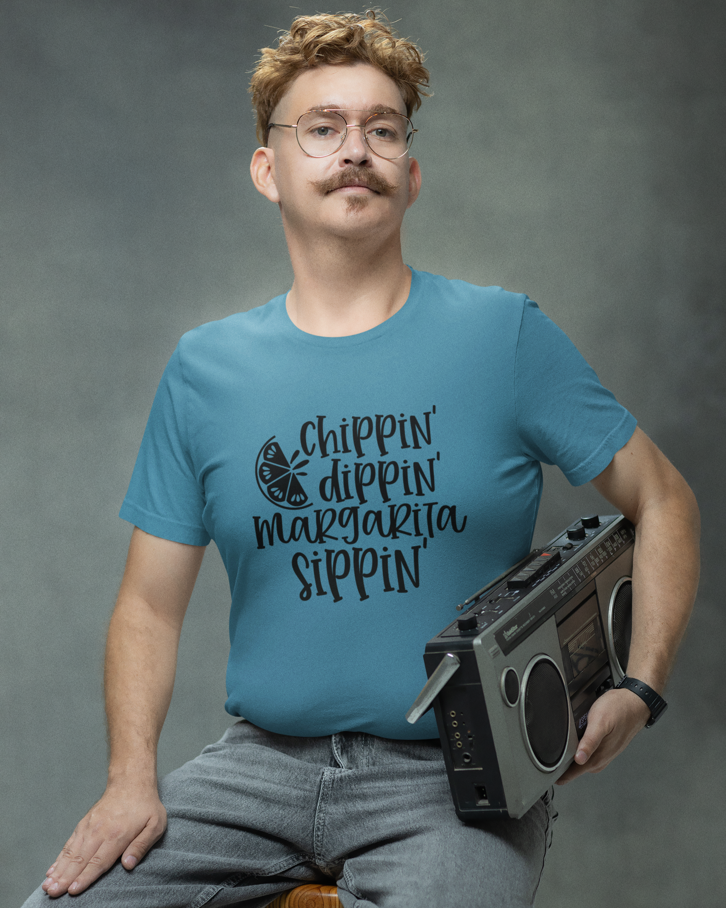 Chippin', Dippin' and Margarita Sippin' - Men's T-shirt