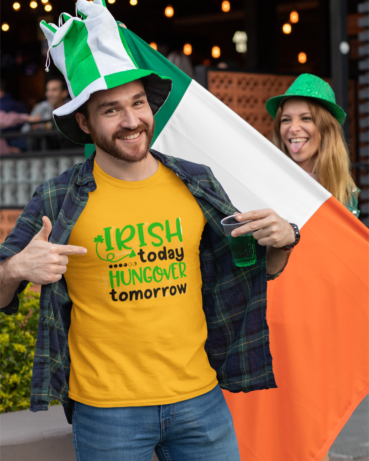Irish Today... Hungover Tomorrow - Men's T-shirt