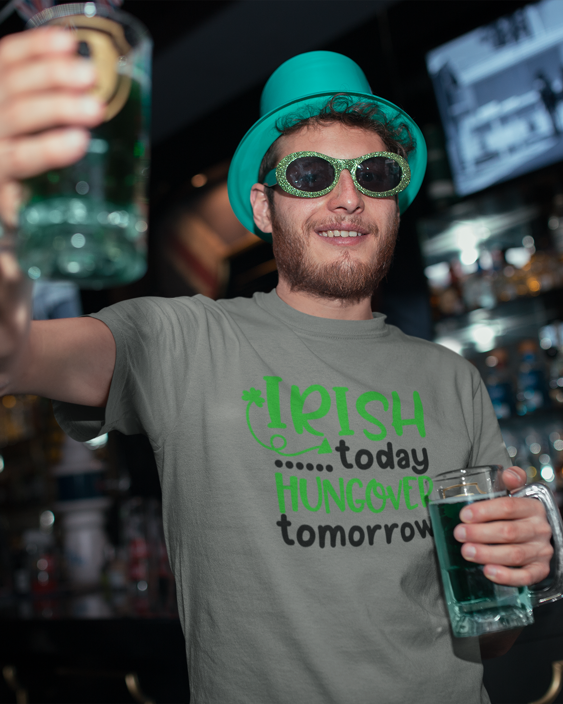 Irish Today... Hungover Tomorrow - Men's T-shirt