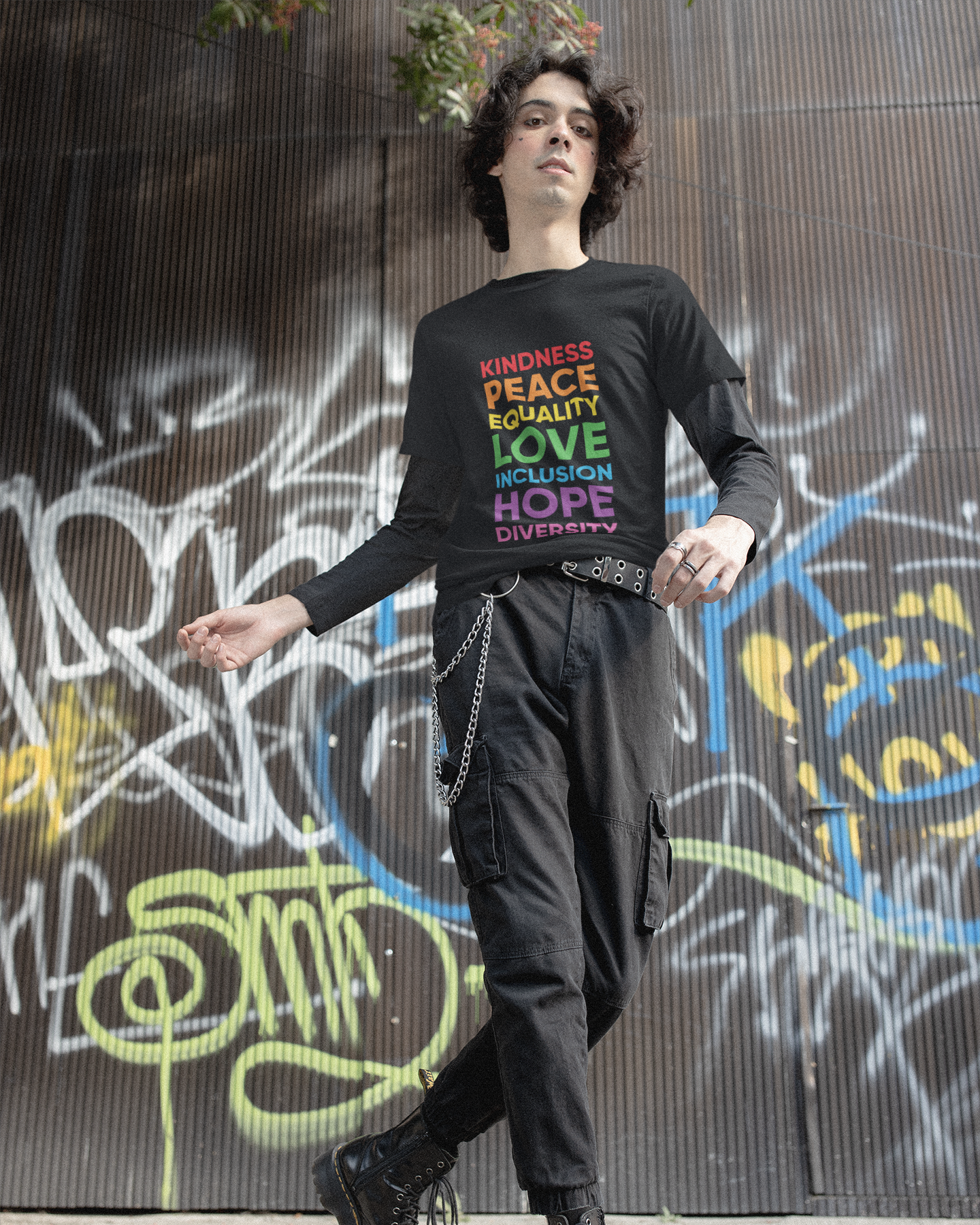 Kindness, Peace, Equality, Love, Inclusion, Hope, Diversity - Unisex T-Shirt