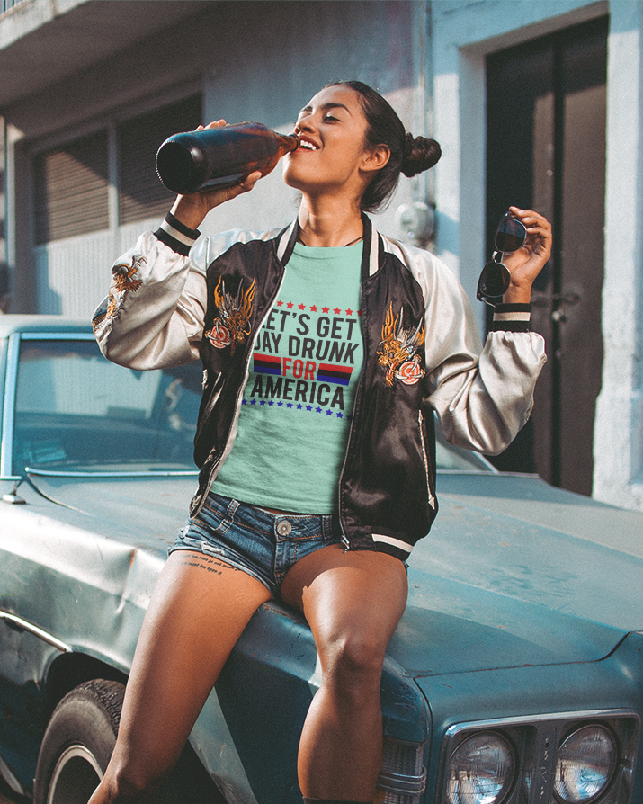 Let's Get Day Drunk For America - Women's T-shirt