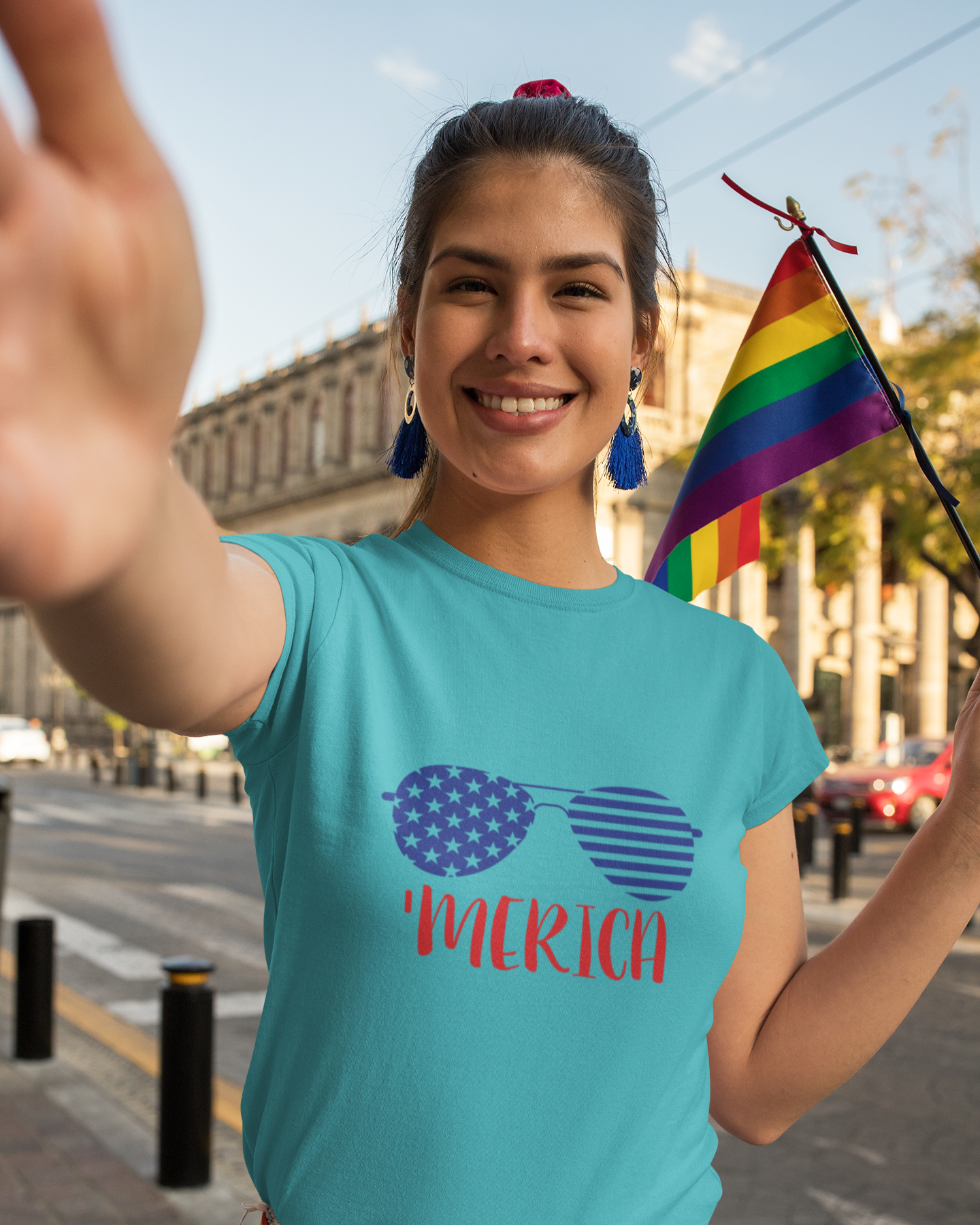 Merica Glasses - Women's T-shirt