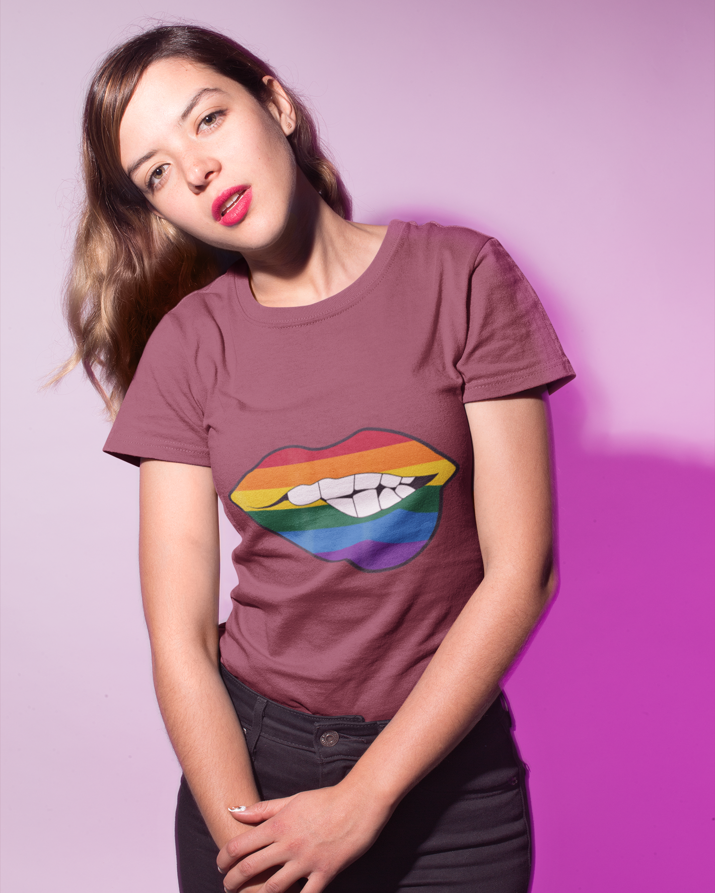 Pride Biting Lips - Women's T-shirt