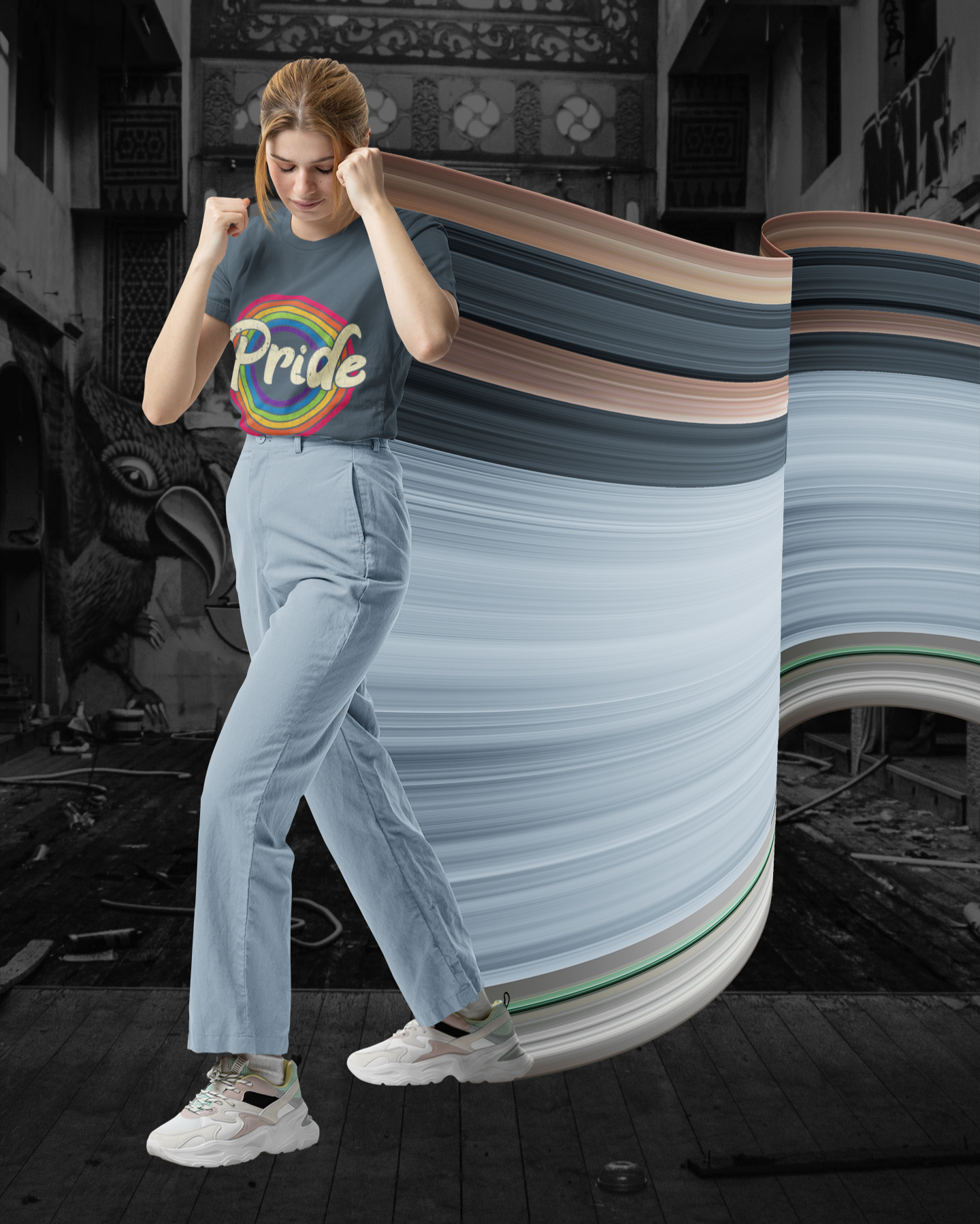 Pride with Circle Rainbow - Women's T-shirt
