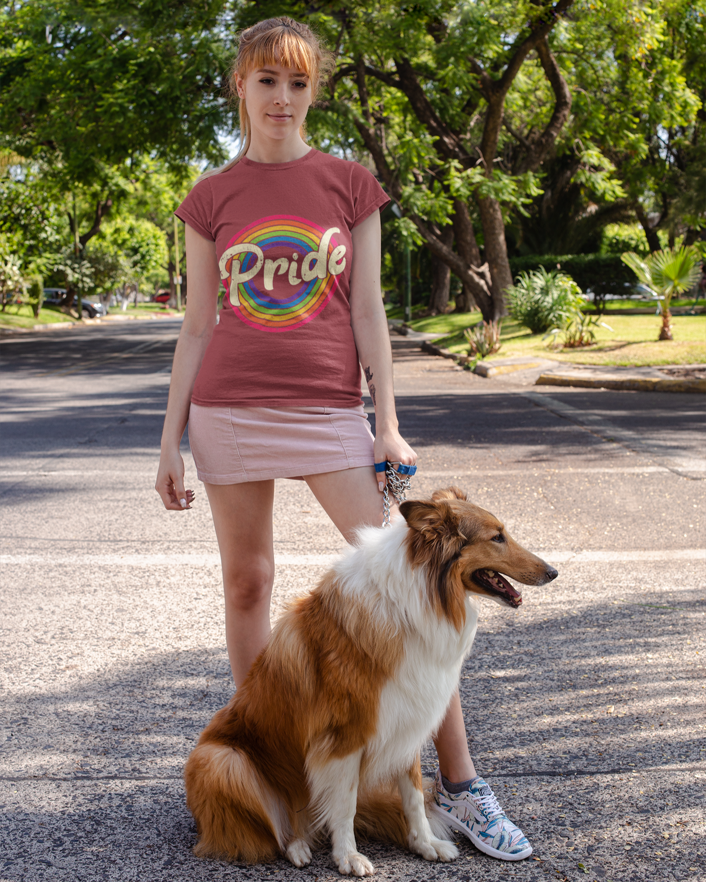 Pride with Circle Rainbow - Women's T-shirt