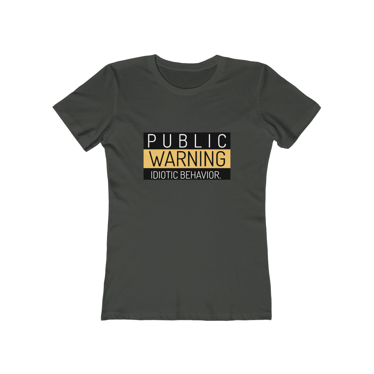 Public Warning Idiotic Behavior - Women's T-shirt