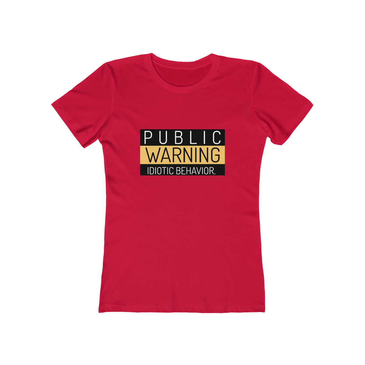 Public Warning Idiotic Behavior - Women's T-shirt