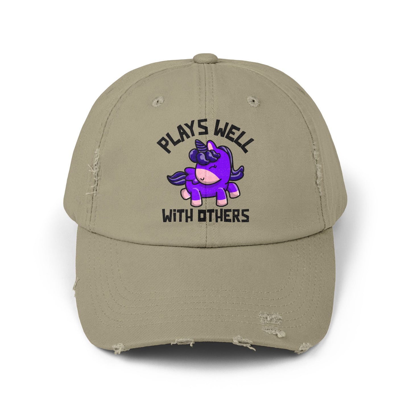 Plays Well With Others (Unicorn) - Even More Distressed Cap