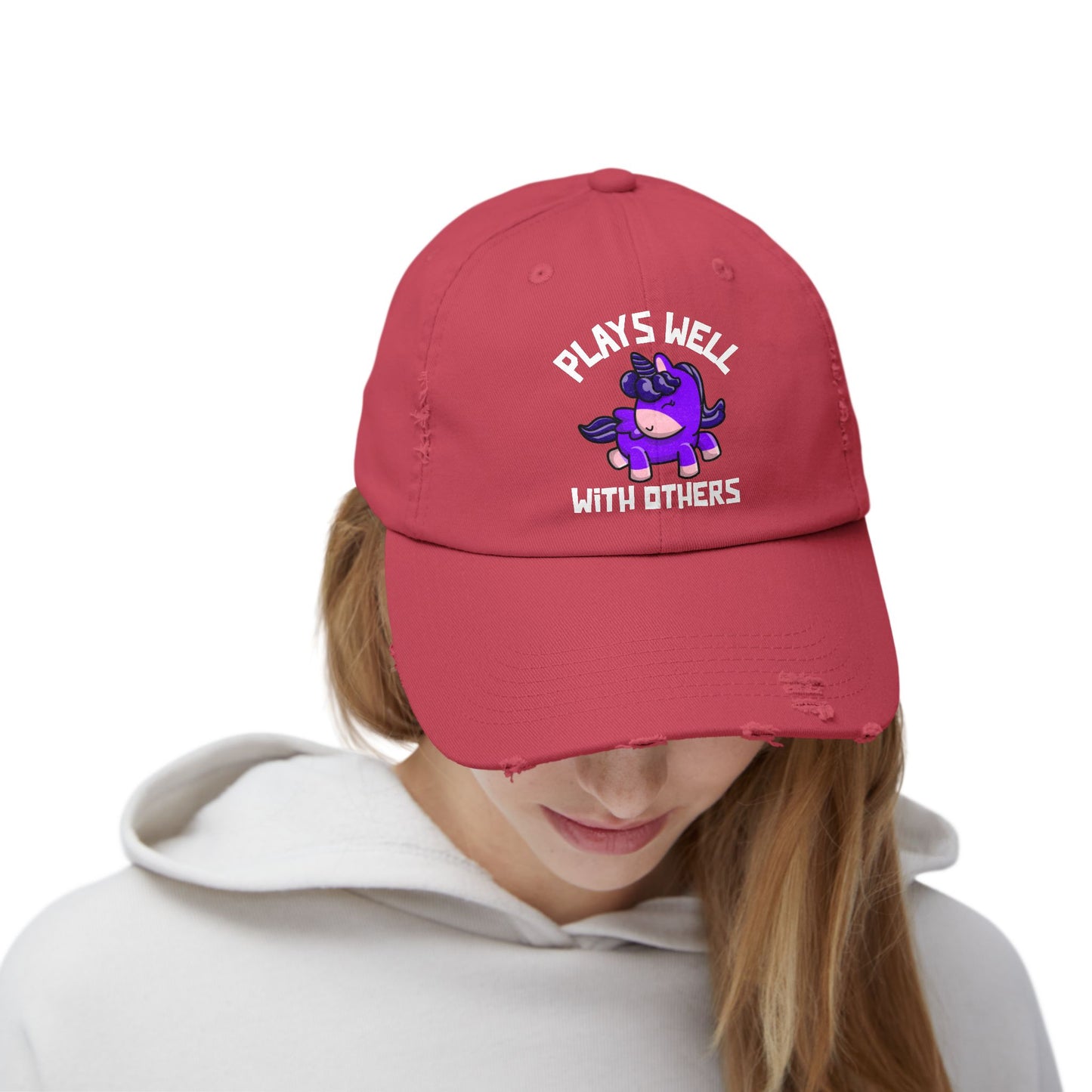 Plays Well With Others (Unicorn) - Even More Distressed Cap