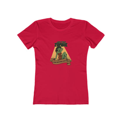 Sexy Zombie Ask Before Eating  - Women's T-shirt