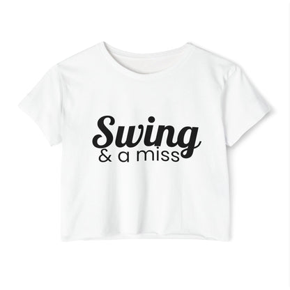 Swing and a Miss - Women's Festival Crop Top