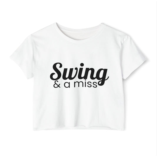 Swing and a Miss - Women's Festival Crop Top
