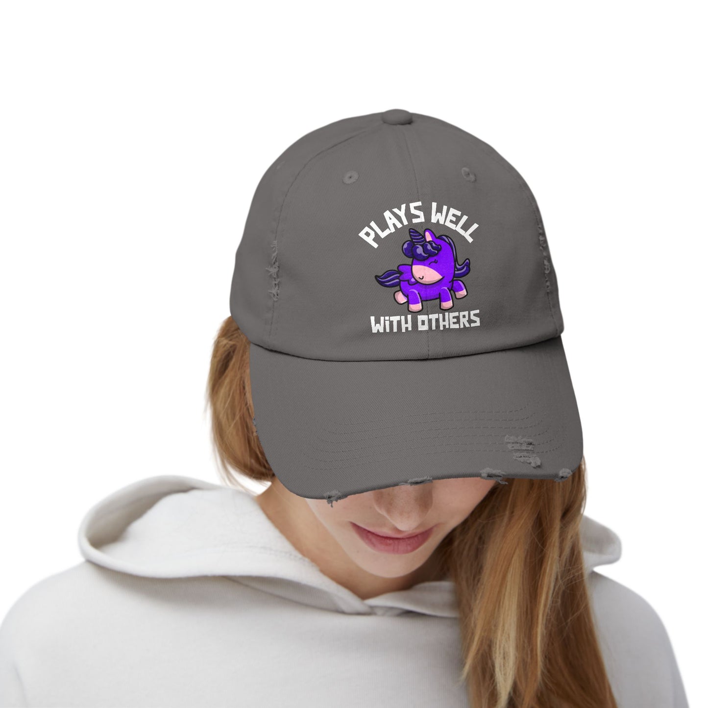 Plays Well With Others (Unicorn) - Even More Distressed Cap