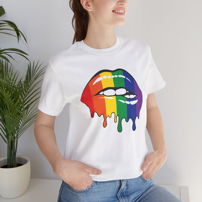 Biting Lips Rainbow Pride - Unisex T-Shirt