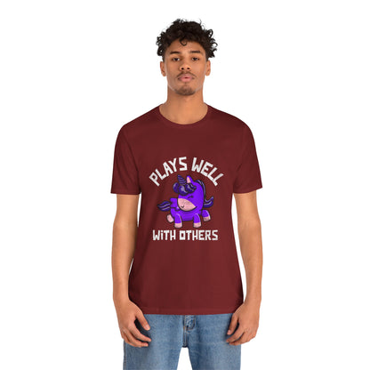 Plays Well With Others (Unicorn) - Unisex T-Shirt
