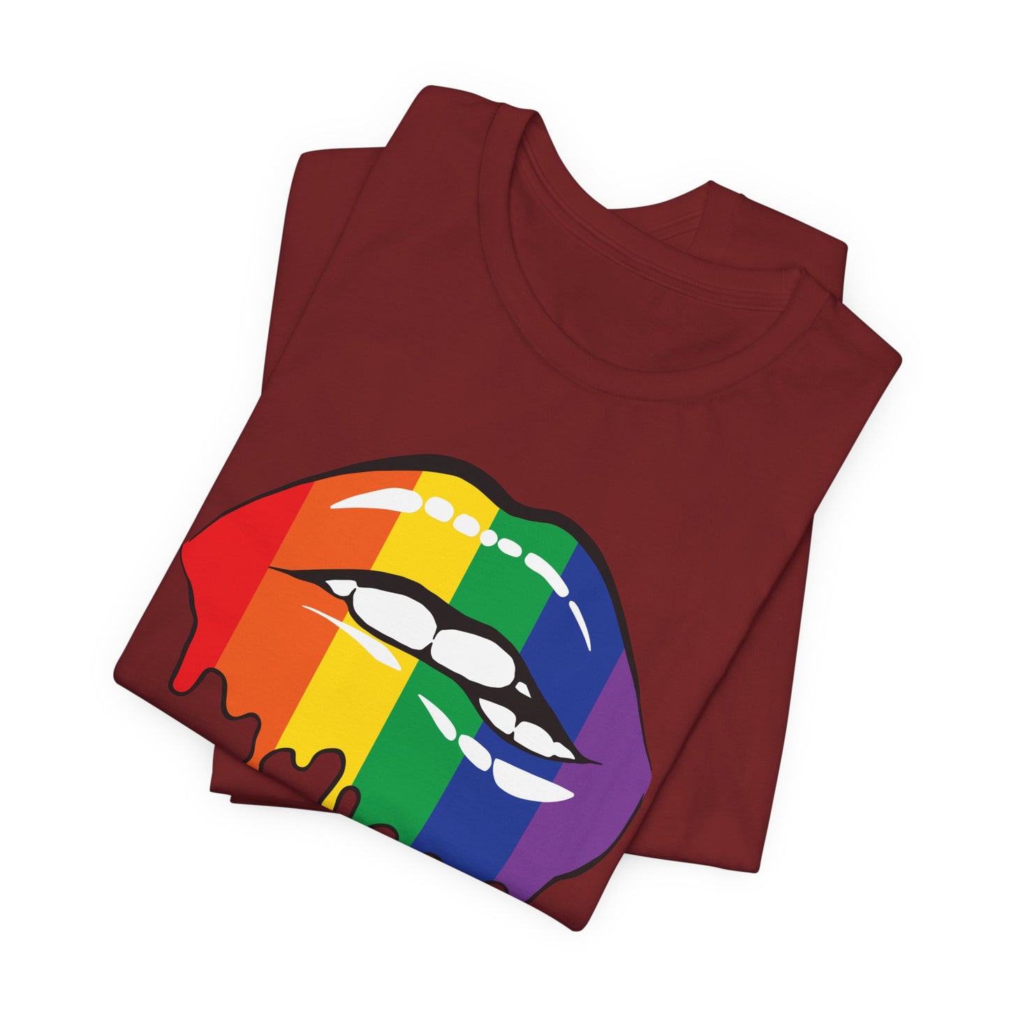 Biting Lips Rainbow Pride - Unisex T-Shirt