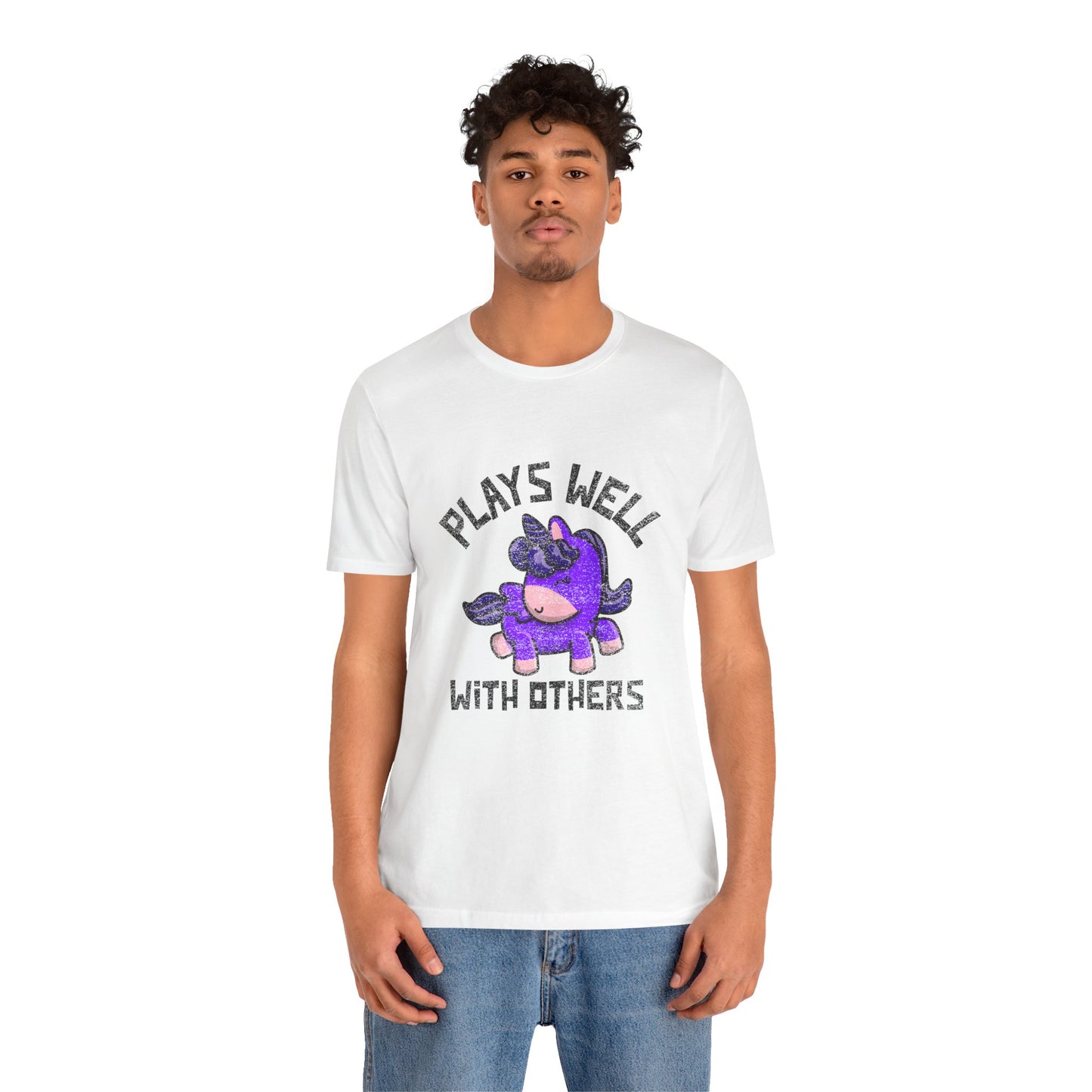 Plays Well With Others (Unicorn) - Unisex T-Shirt