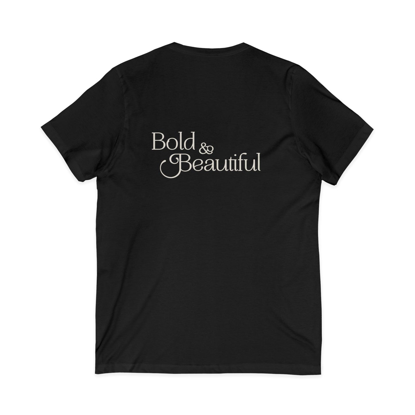 Bold & Beautiful Boudoir Logo - Unisex Jersey Short Sleeve V-Neck Tee