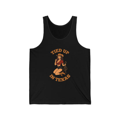 Tied Up in Texas - Unisex Jersey Tank