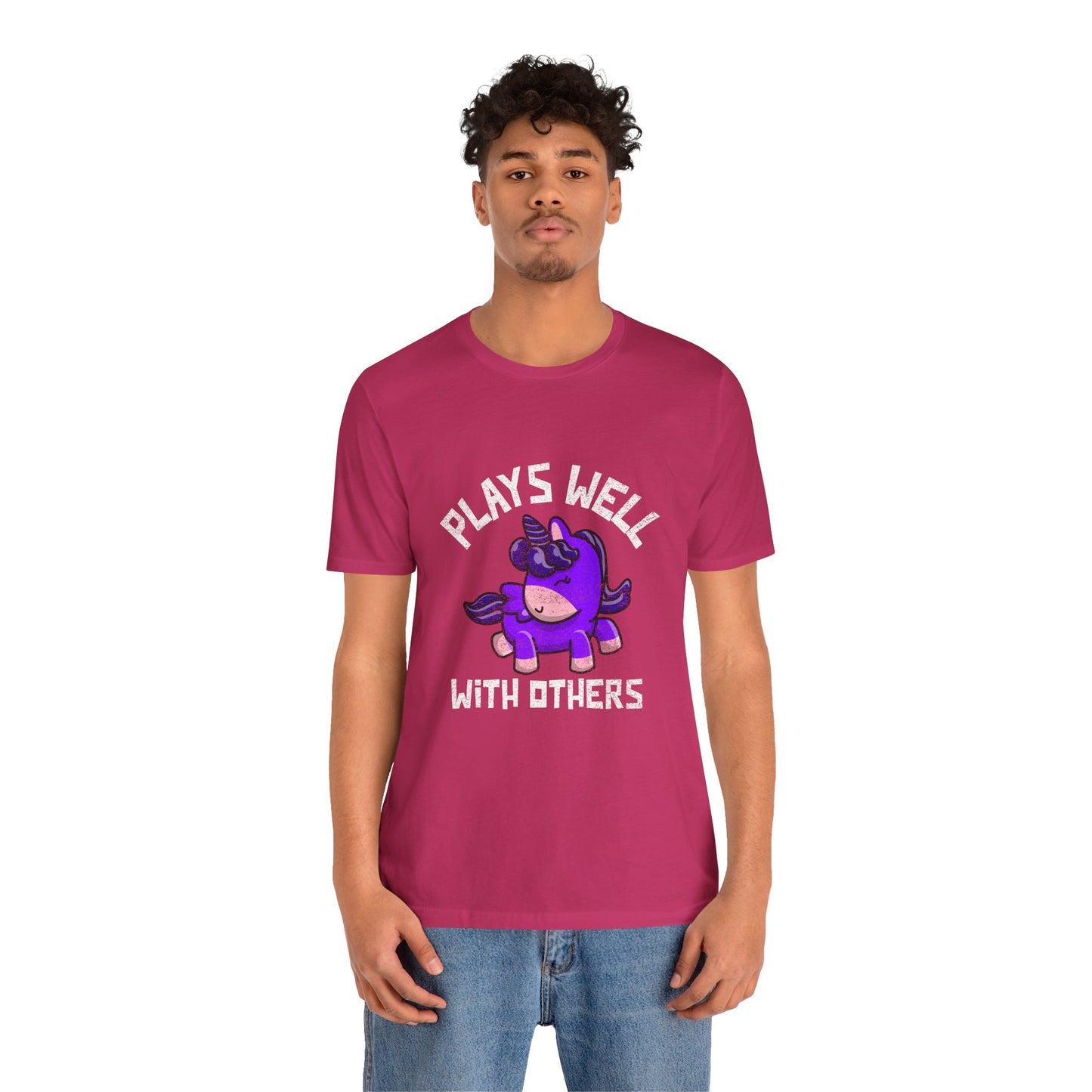 Plays Well With Others (Unicorn) - Unisex T-Shirt
