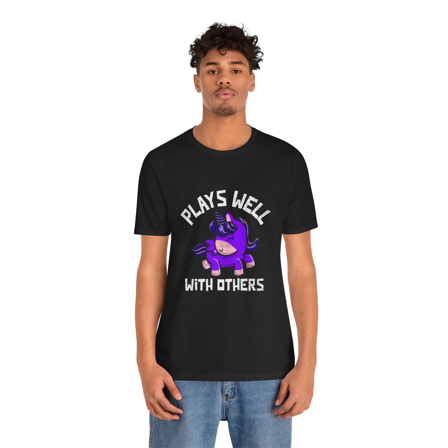 Plays Well With Others (Unicorn) - Unisex T-Shirt