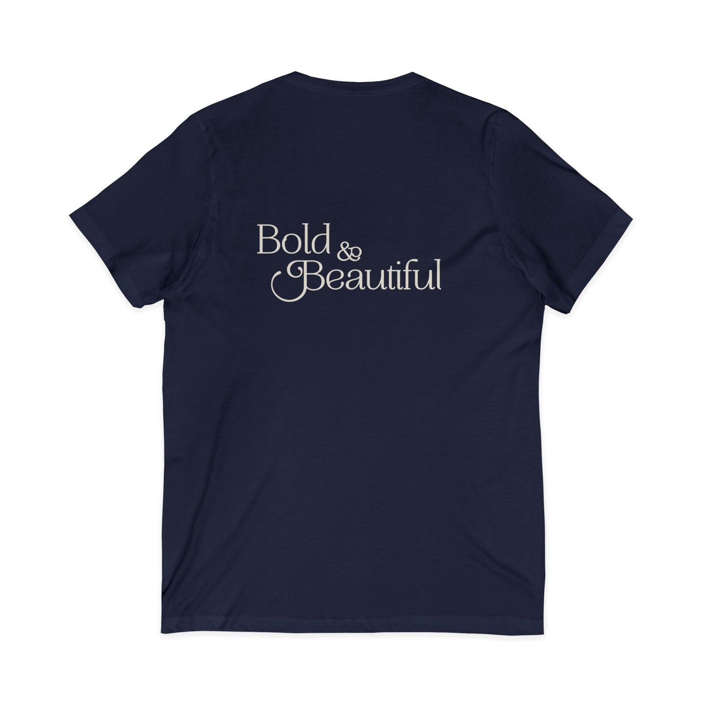 Bold & Beautiful Boudoir Logo - Unisex Jersey Short Sleeve V-Neck Tee