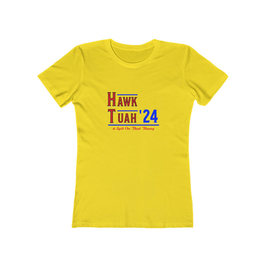 Hawk Tuah & Spit On That Thang (Red & Blue) - Women's T-shirt