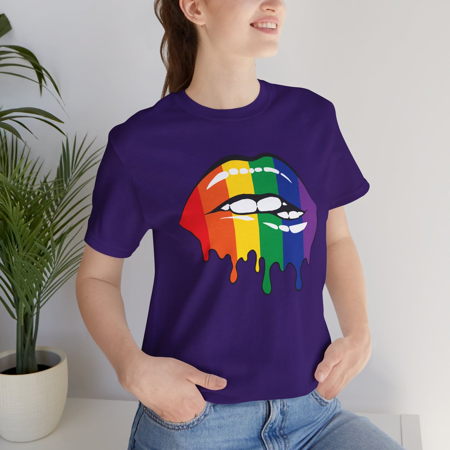 Biting Lips Rainbow Pride - Unisex T-Shirt
