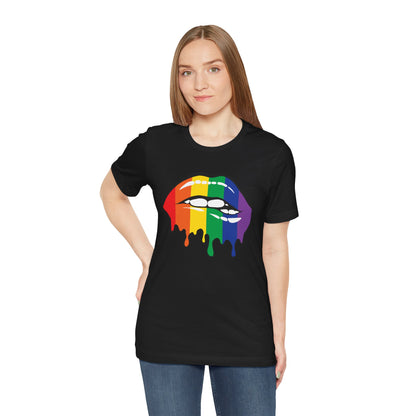 Biting Lips Rainbow Pride - Unisex T-Shirt