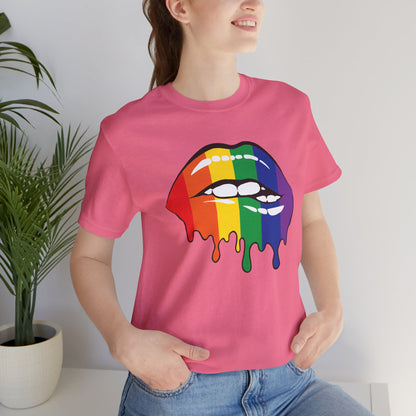 Biting Lips Rainbow Pride - Unisex T-Shirt