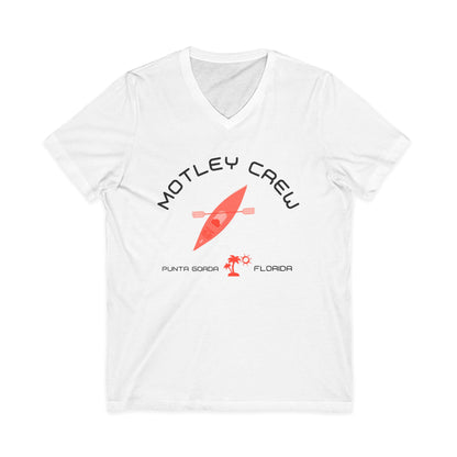 Motley Crew, Laurie N - Unisex Jersey V-Neck T-Shirt