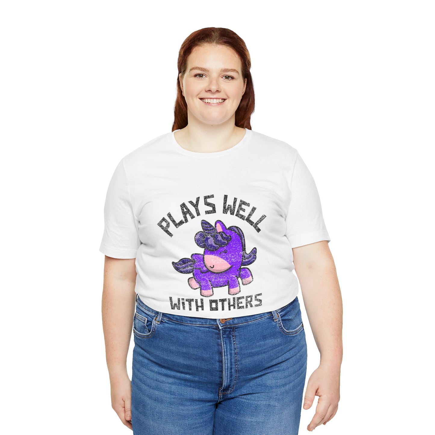 Plays Well With Others (Unicorn) - Unisex T-Shirt
