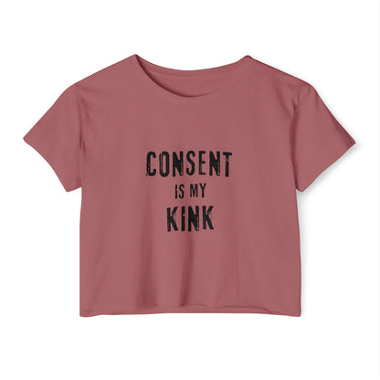 Consent is my Kink - Women's Festival Crop Top