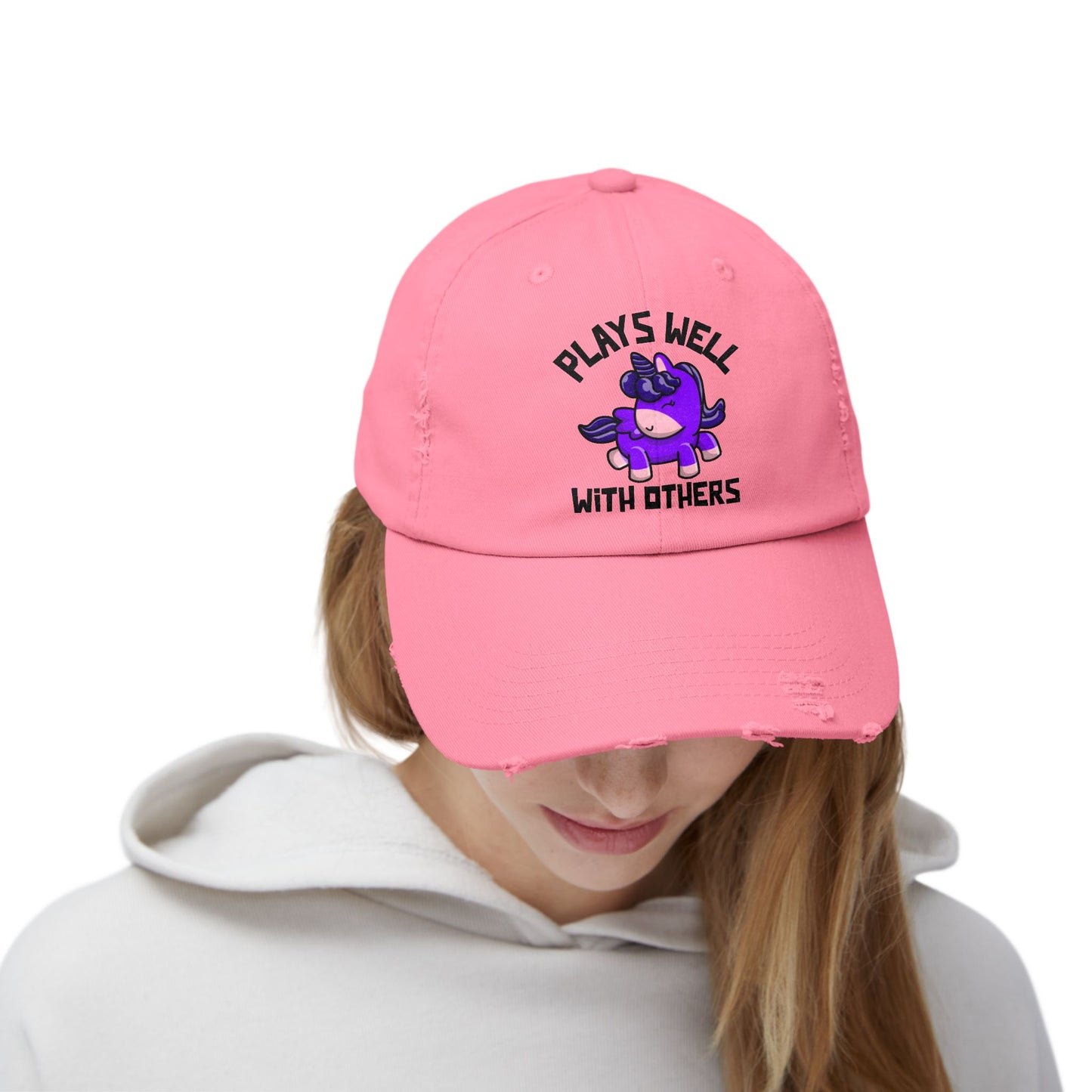 Plays Well With Others (Unicorn) - Even More Distressed Cap