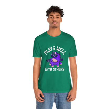 Plays Well With Others (Unicorn) - Unisex T-Shirt