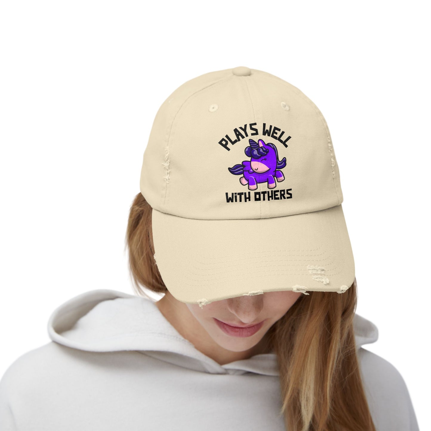 Plays Well With Others (Unicorn) - Even More Distressed Cap