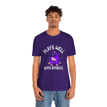Plays Well With Others (Unicorn) - Unisex T-Shirt