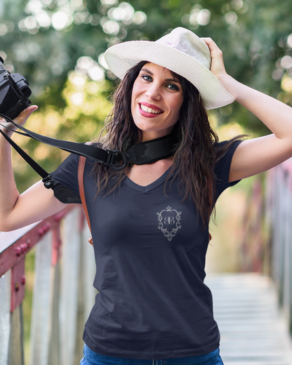 Bold & Beautiful Boudoir Logo - Unisex Jersey Short Sleeve V-Neck Tee