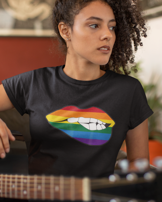 Pride Biting Lips - Women's T-shirt