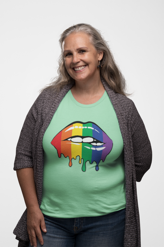 Biting Lips Rainbow Pride - Women's T-shirt