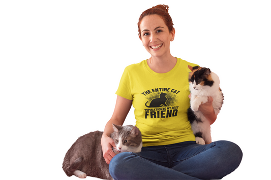 The Entire Cat Population Is My Best Friend - Women's T-shirt